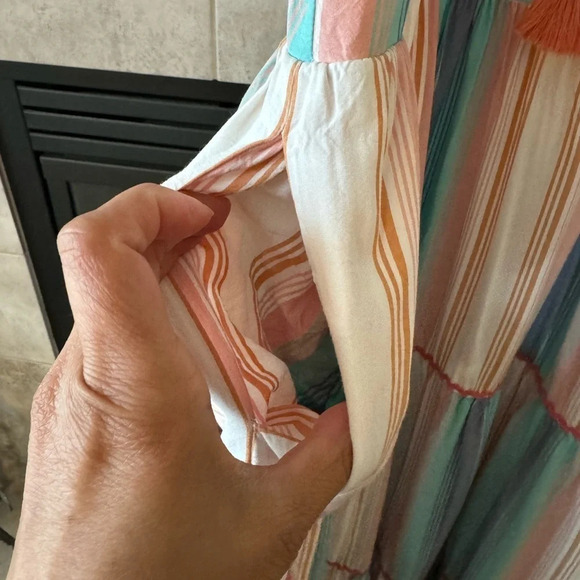 Matilda Jane Women's Let's Go Together Sunset Season Striped Maxi Size M - Picture 3 of 9